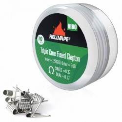 Hellvape Triple Core Fused Clapton Ni80 Prebuilt Coils - 10 Pieces